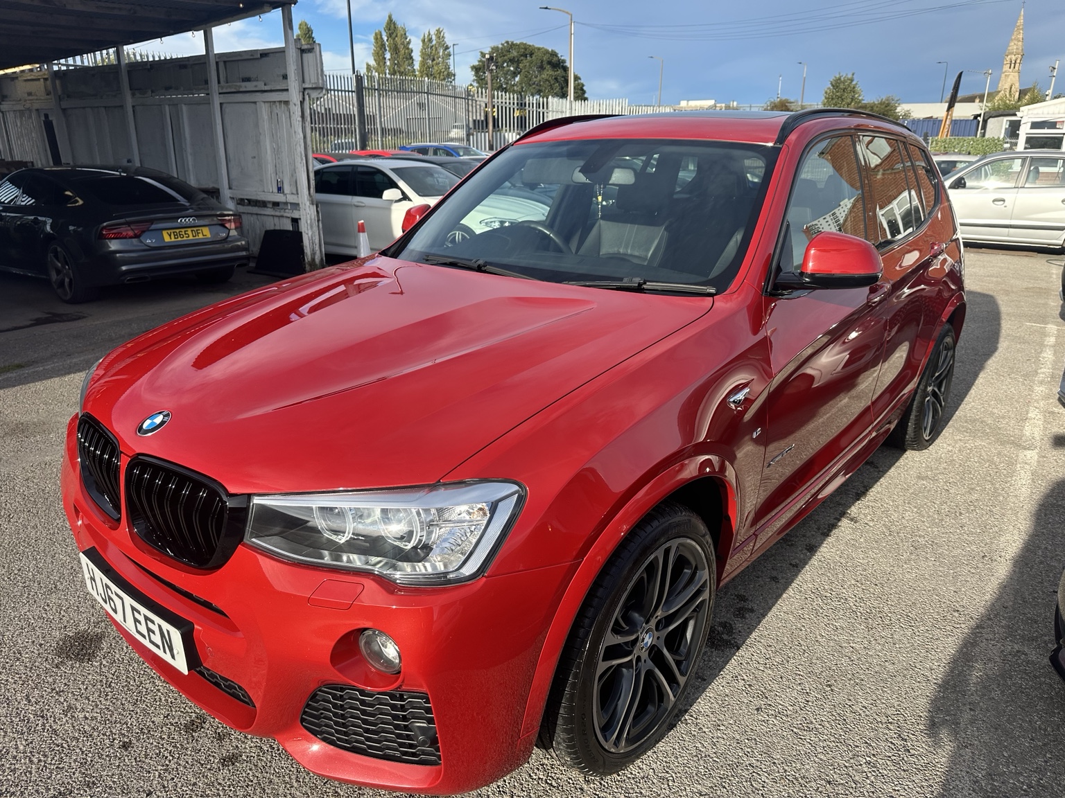 Red BMW X3 paintwork and bonnet after treatment